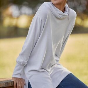 Anthropologie Maeve Cowl-Neck Tunic Top